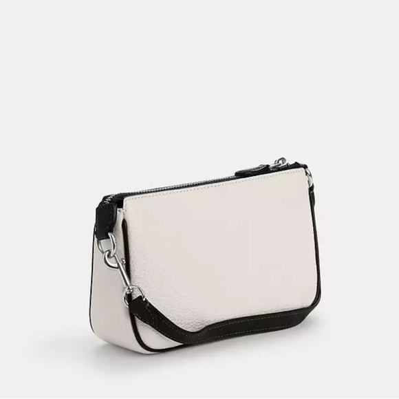 Coach Nolita 19 Shoulder/clutch/wristlet bag silver/chalk black. NWT - Picture 2 of 7